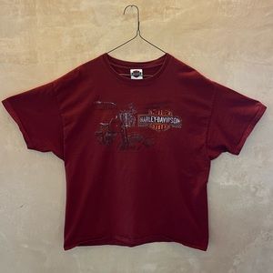 Vintage Harley Davidson Graphic Tee XL
Chester’s Jackson Hole Wyoming Burgundy
